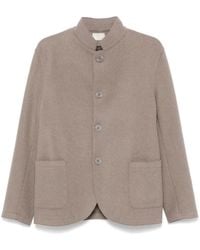 lunaria cashmere - Brushed Cashmere Mock-Neck Shirt Jacket - Lyst