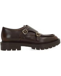 Santoni - Double-Strap Lug-Sole Derby Shoes - Lyst