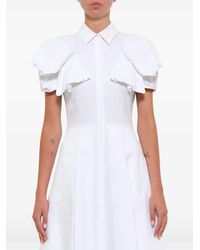 McQueen - Bow Sleeve Shirt Dress - Lyst