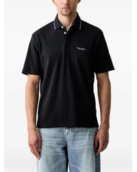 ARMANI EXCHANGE - Logo-Print Tipped Polo Shirt - Lyst