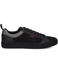 HUGO - Panelled Lace-Up Sneakers - Lyst