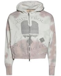 SEKRIT - Gerafelde Hoodie Met Tie-Dye - Lyst