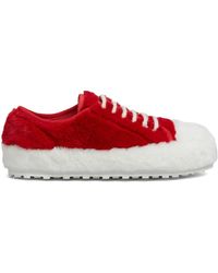 Marni - Two-Tone Faux-Fur Sneakers - Lyst