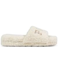 Polo Ralph Lauren - Fleece Logo-Embroidered Sandals - Lyst