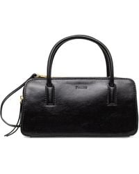 Pollini - Small Lady Logo-Debossed Leather Tote Bag - Lyst
