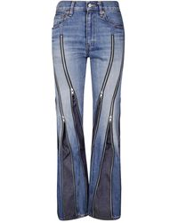Junya Watanabe - Flared Denim Trousers With Zipper Detail - Lyst