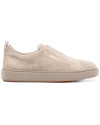 Santoni - スエード スリッポン スニーカー - Lyst