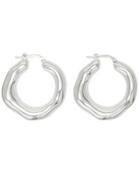 Jil Sander - Sculpted Hoop Design Earrings - Lyst
