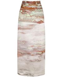 ROKSANDA - Irma Abstract-Print Midi Skirt - Lyst