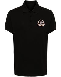 Moncler - Logo-embroidered Cotton Polo Shirt - Lyst