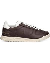 Polo Ralph Lauren - Varick Logo-Embossed Leather Sneakers - Lyst