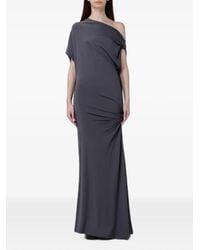 120% Lino - Asymmetric Knot-Detail Maxi Dress - Lyst