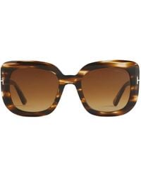 Tom Ford - Carla Square-Frame Sunglasses - Lyst