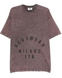 Gcds - Distressed-Effect Graphic-Print T-Shirt - Lyst