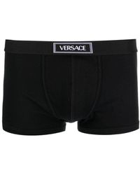 Versace - 90s Logo-waistband Cotton Boxer Briefs - Lyst