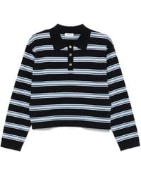 Sandro - Striped Polo Top - Lyst