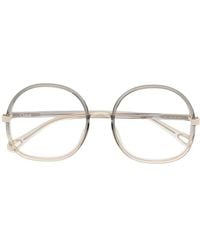 Chloé - Oversize Tonal Round Glasses - Lyst
