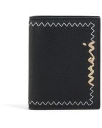 Marni - Logo-Embroidered Leather Wallet - Lyst