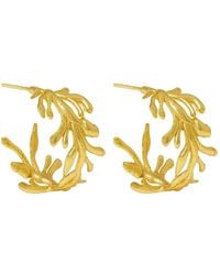 Ottoman Hands - Zephyr Coral Hoop Earrings - Lyst
