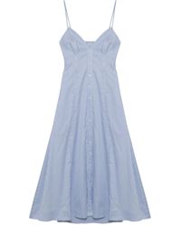 Jonathan Simkhai - Honor Button-Front Midi Dress - Lyst