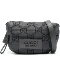 Gucci - GG-Damier Gürteltasche mit Logo-Patch - Lyst