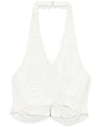 GIUSEPPE DI MORABITO - Halterneck Fringed Top - Lyst