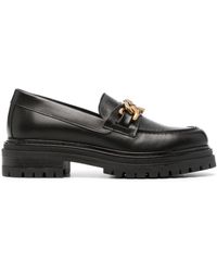 Pinko - Chain-detail Loafers - Lyst