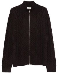 Bompard - Cable-Knit Zip-Up Cardigan - Lyst