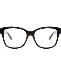 Gucci - Brille Mit Bügeln Mit Webstreifen - Lyst
