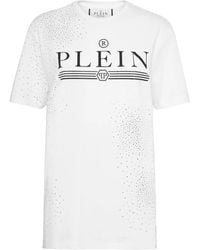 Philipp Plein - Crystal-Embellished Cotton T-Shirt - Lyst