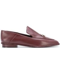 Ferragamo - Gancini Square-Toe Loafers - Lyst