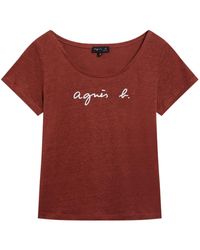 agnès b. - Brando Linen T-shirt - Lyst