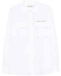 Marni - Flap-Pocket Logo Shirt - Lyst