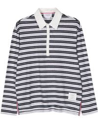 Thom Browne - Linen-blend Polo Shirt - Lyst