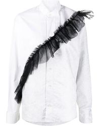 Viktor & Rolf - Tulle-Detail Long-Sleeve Tuxedo Shirt - Lyst