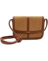 La Portegna - Lucía Leather-Trim Shoulder Bag - Lyst