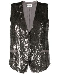 P.A.R.O.S.H. - V-neck Sequined Vest - Lyst