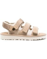 UGG - Goldencoast Multi-Strap Suede And Mesh-Blend Flat Sandals - Lyst