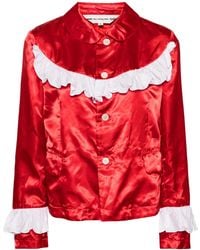 Comme des Garçons - Ruffled-Appliqué Satin Jacket - Lyst