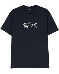 Paul & Shark - Logo-Print Cotton T-Shirt - Lyst