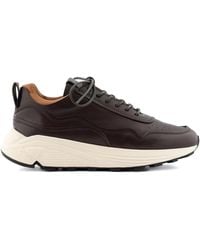 Buttero - Vinci Perforated Lace-Up Leather Sneakers - Lyst
