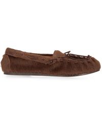 P.A.R.O.S.H. - Calf-Hair Bow-Detail Loafers - Lyst