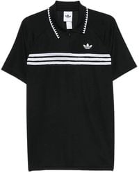 adidas - Striped-Detail Polo Shirt - Lyst