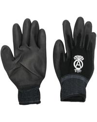 Neighborhood Logo Embroidered Gloves - Black