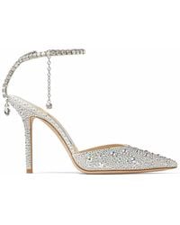 Jimmy Choo - Saeda 100 Crystal Embellished Pumps - Lyst