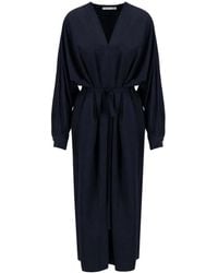 Harris Wharf London - V-Neck Tie-Waist Midi Skirt - Lyst