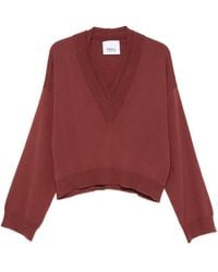 Erika Cavallini Semi Couture - V-Neck Long-Sleeve Sweater - Lyst
