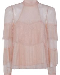 Twinset - Ruffled Tulle Blouse - Lyst