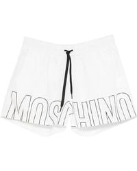 Moschino - Logo-Print Swim Shorts - Lyst