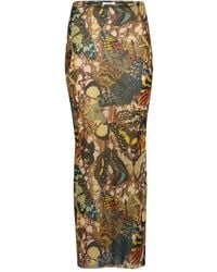 Jean Paul Gaultier - Maxirock mit Print - Lyst